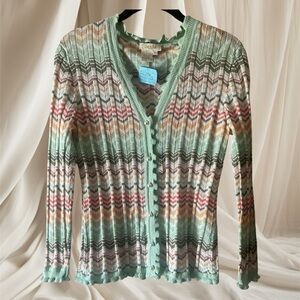 Multi-coloured vintage cardigan with a boho vibe cardigan knit